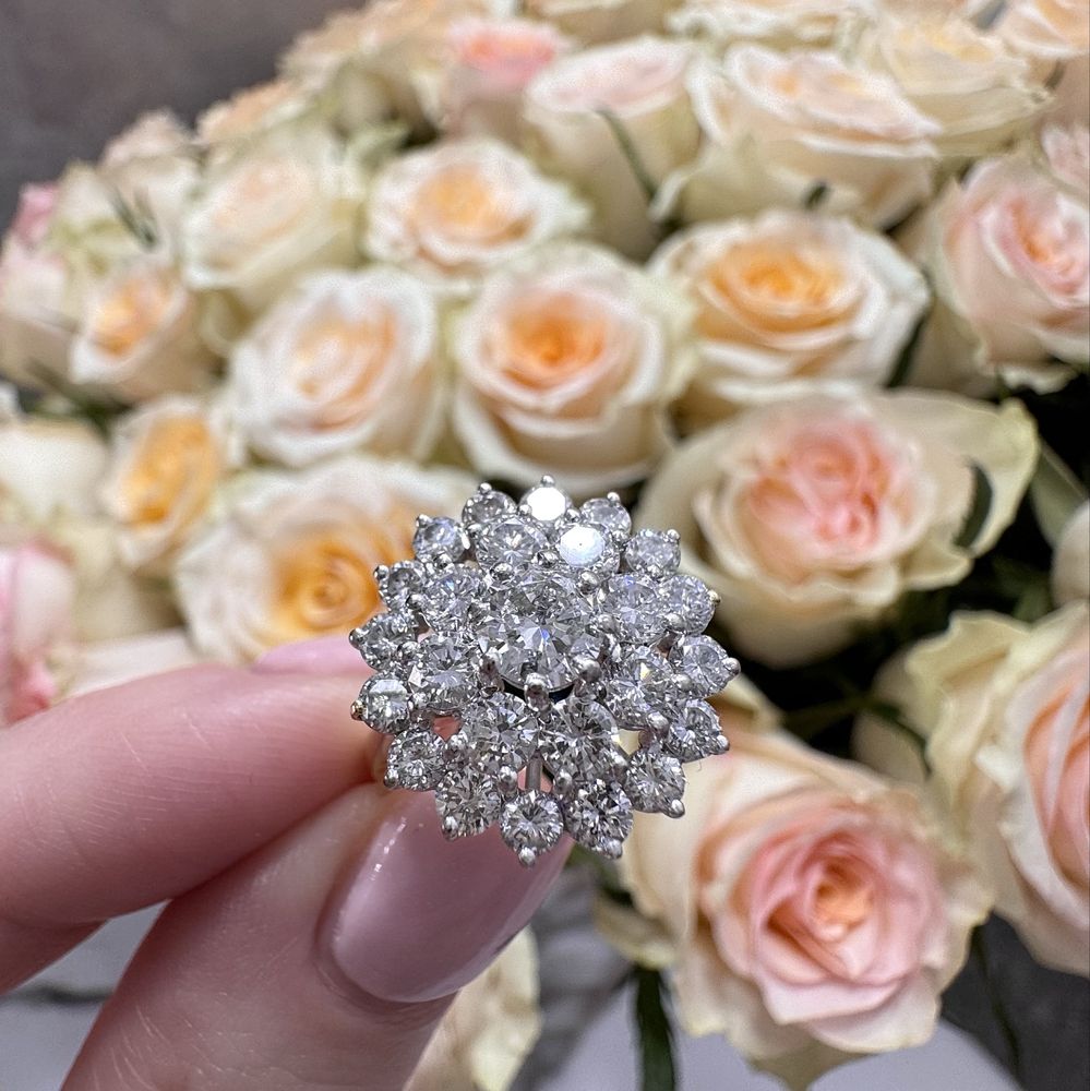 Pierścionek diamenty naturalne 2.33 ct