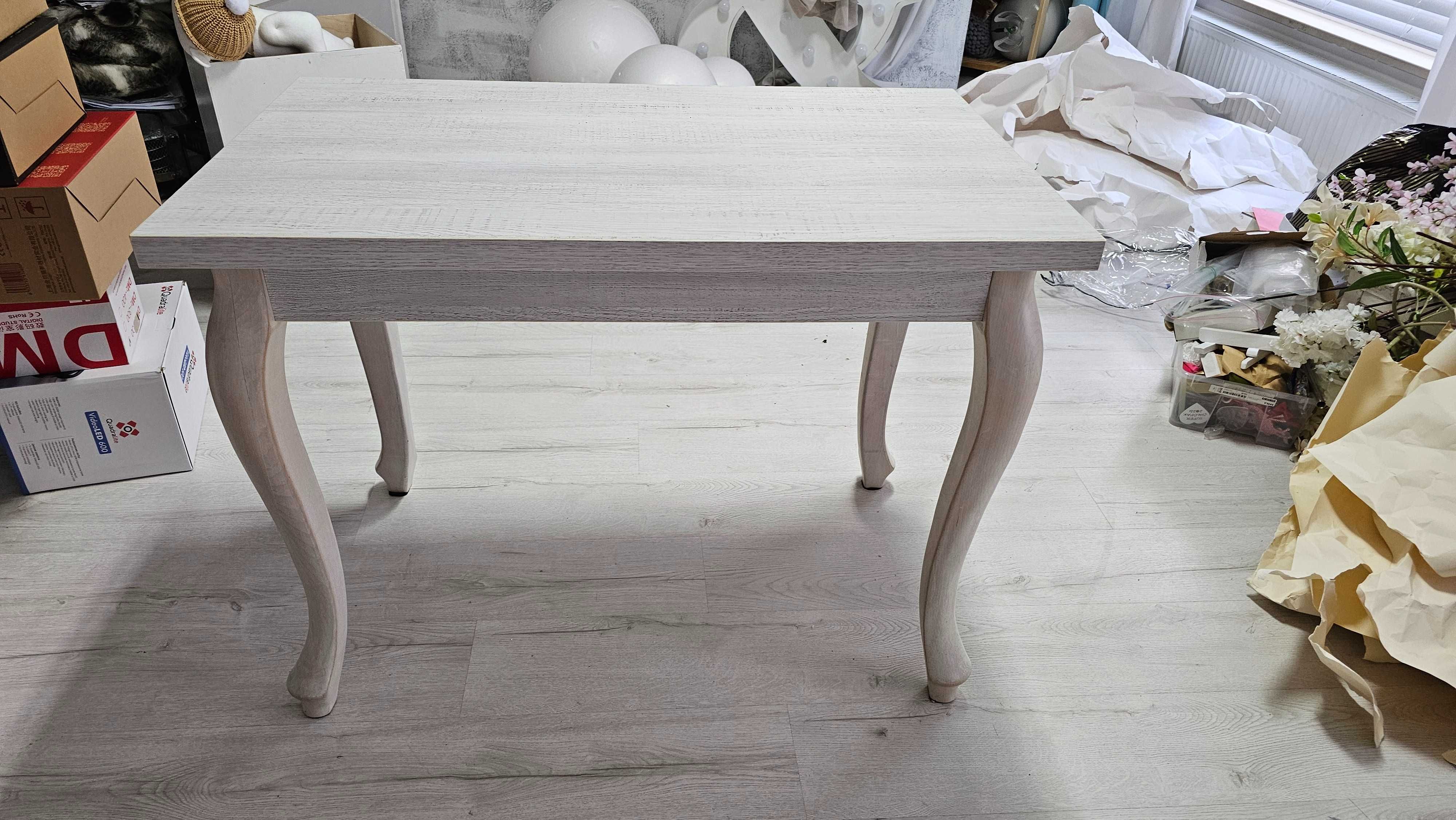Stolik biurko bialy shabby chick przecierane