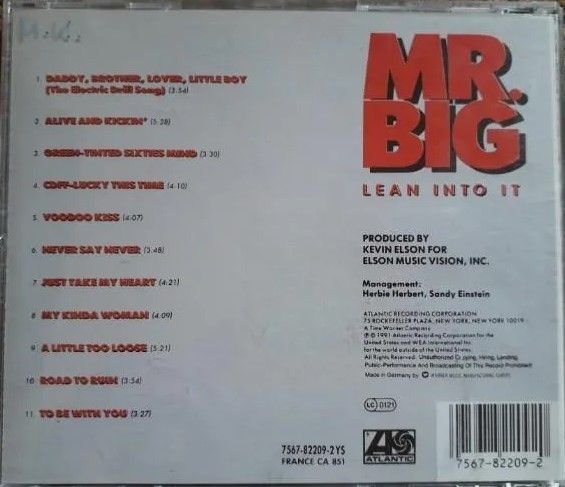 CD - Mr. Big - Lean Into It