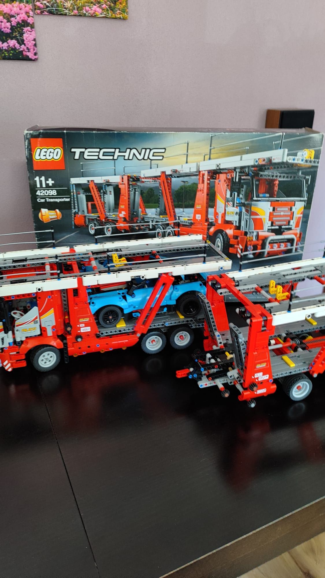 LEGO technic 42098 auto laweta, klocki 100%, pudło, instrukcja