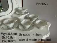 Filiżanki porcelanowe wawel 5 sztuk nr.6053