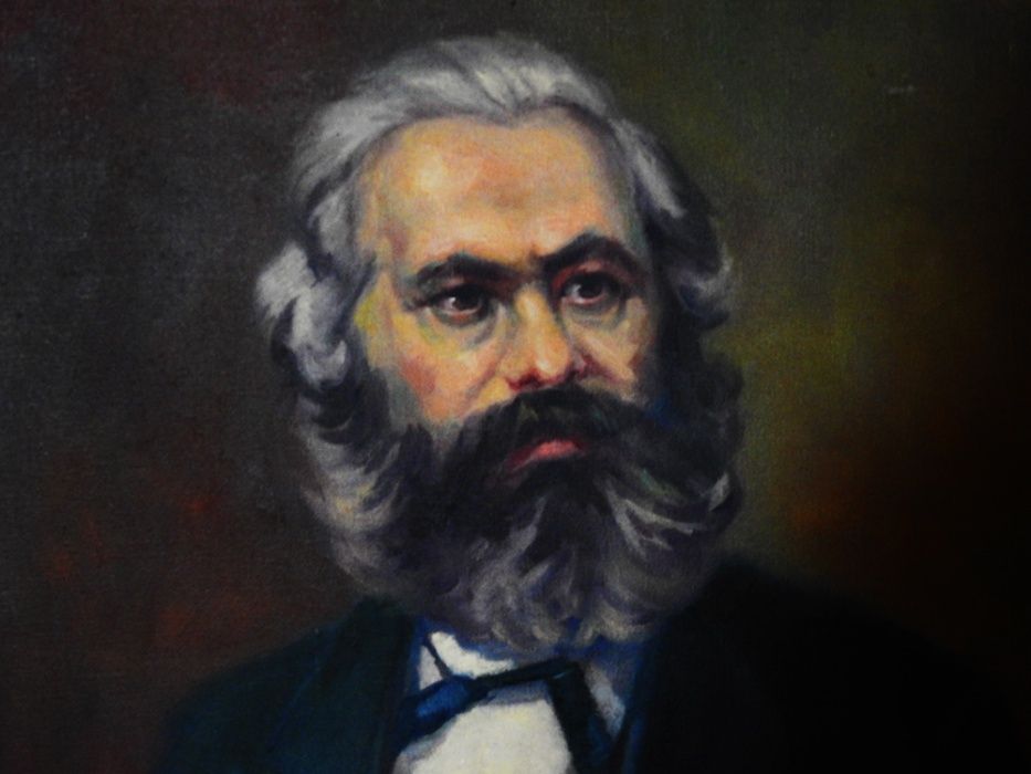 Retrato a óleo de Karl Marx