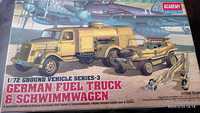 Model plastikowy German fiel truck & schwimmwagen 1/72 academy