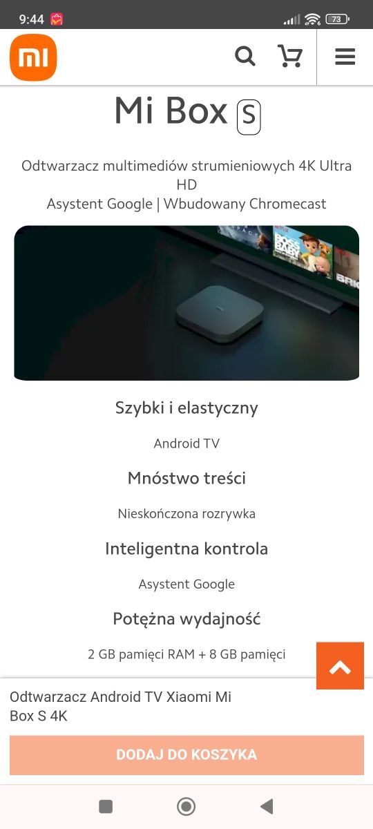 Android tv Xiaomi mi box s 4k