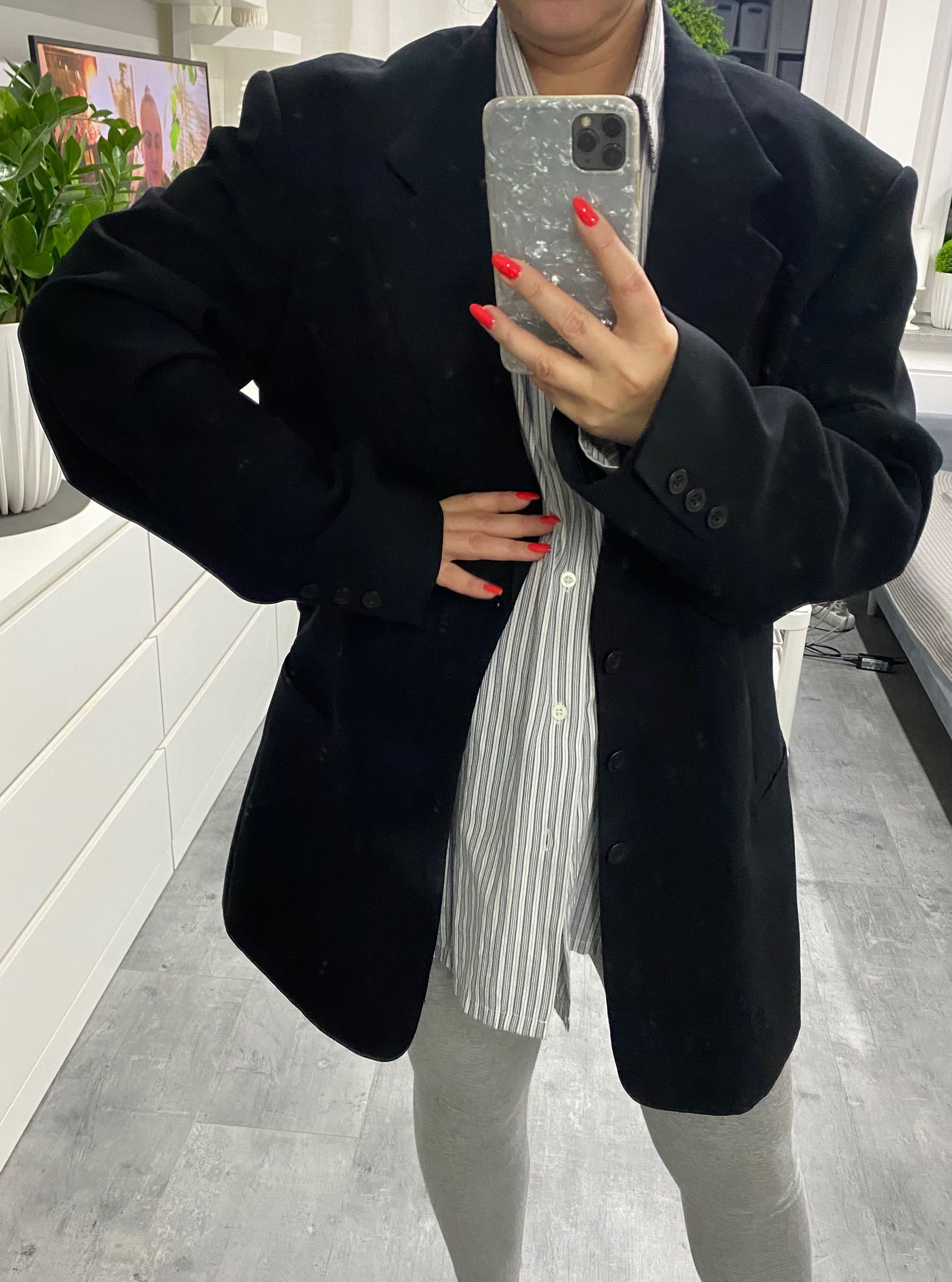 Czarna marynarka oversize Pawo l-xxl