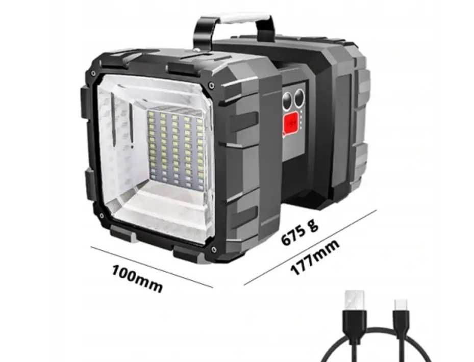 Фонарь прожектор аккумуляторный мощный IN W844 1200 lm LED USB