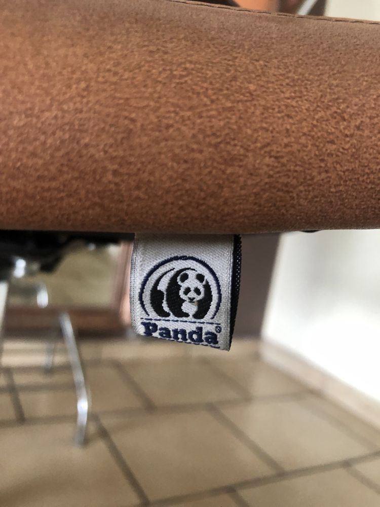 Fotel fryzjerski Panda i podnóżek