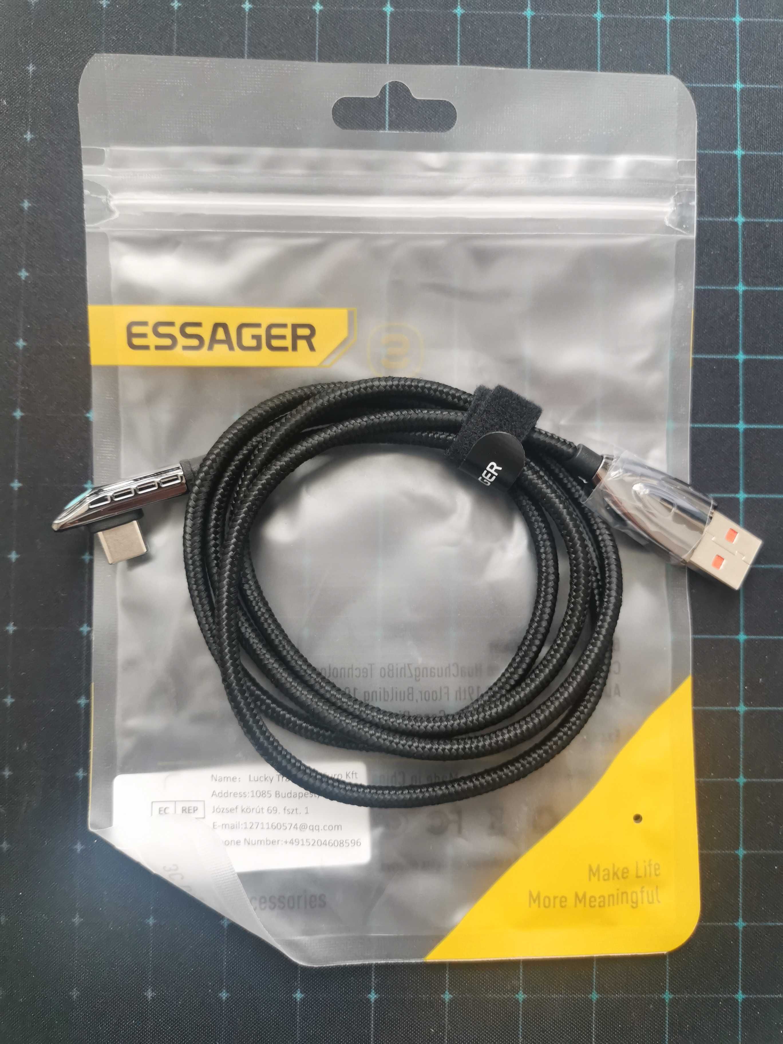 Essager 7A 100W USB USB C kąt 90 stopni ! dla graczy