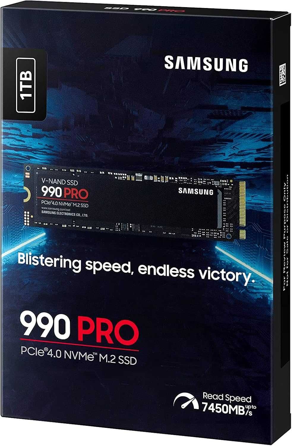 Samsung 990 PRO 1 ТБ PCIe 4.0 (до 7450 МБ/с) NVMe M.2 (2280)
