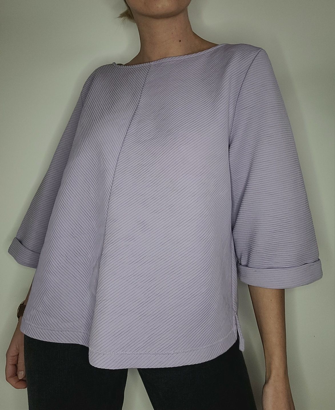 Liliowa bluza oversize H&M