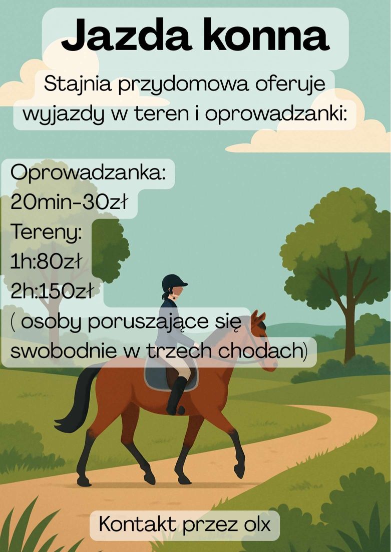 Jazda konna (oprowadzanki i tereny)
