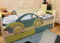 Детская кровать деревянная с матрасом