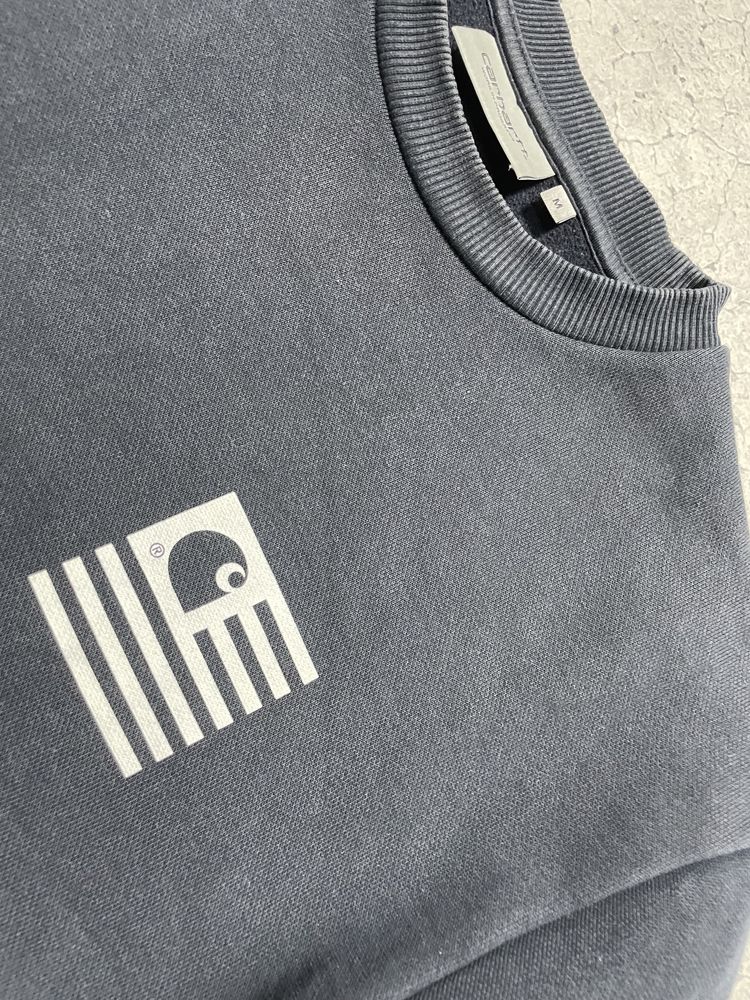 Мужская Кофта Свитшот Carhartt WIP Оригинал Большой Логотип S-M