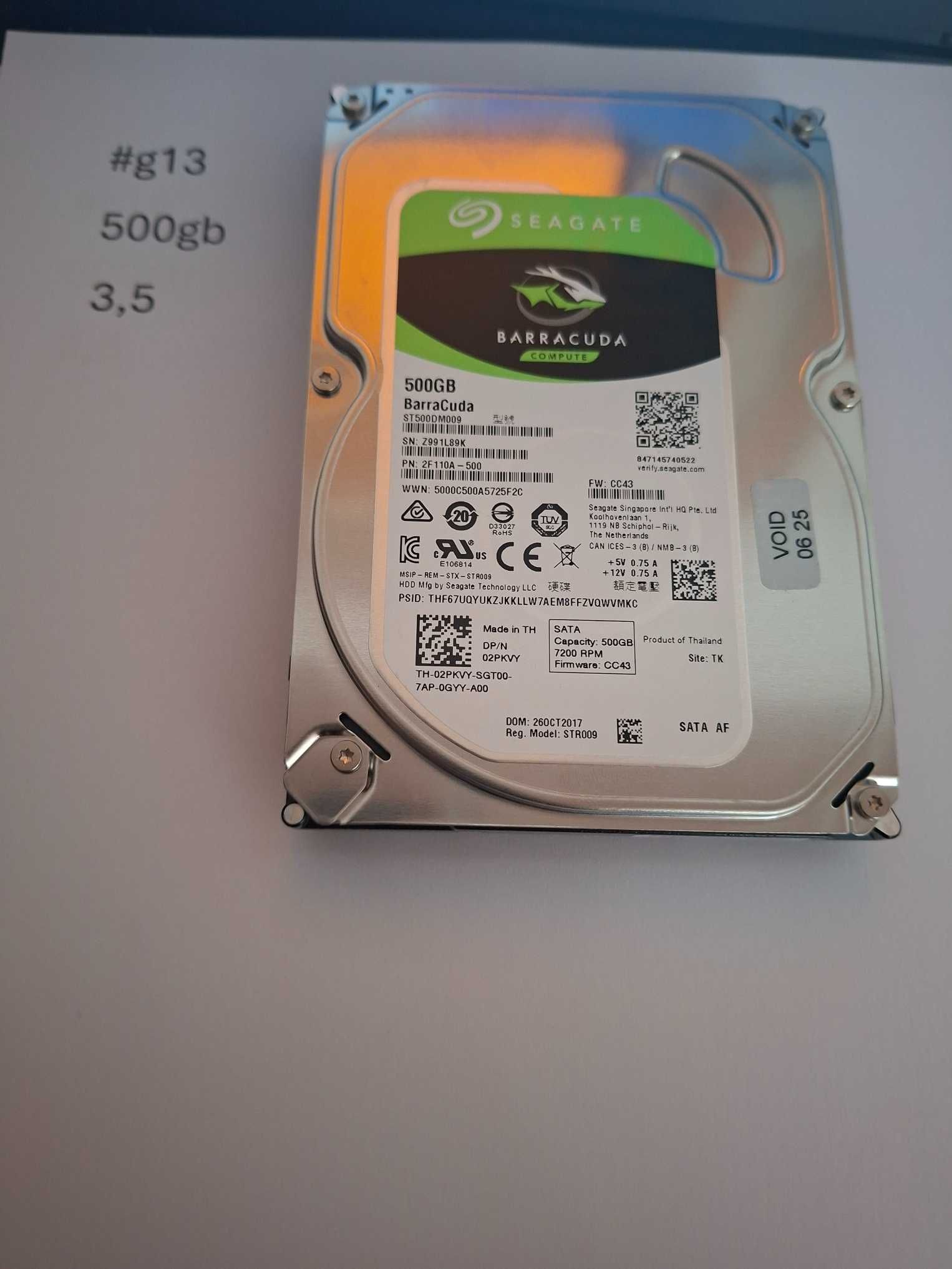 dysk twardy 500gb 3,5 sprawny #g13