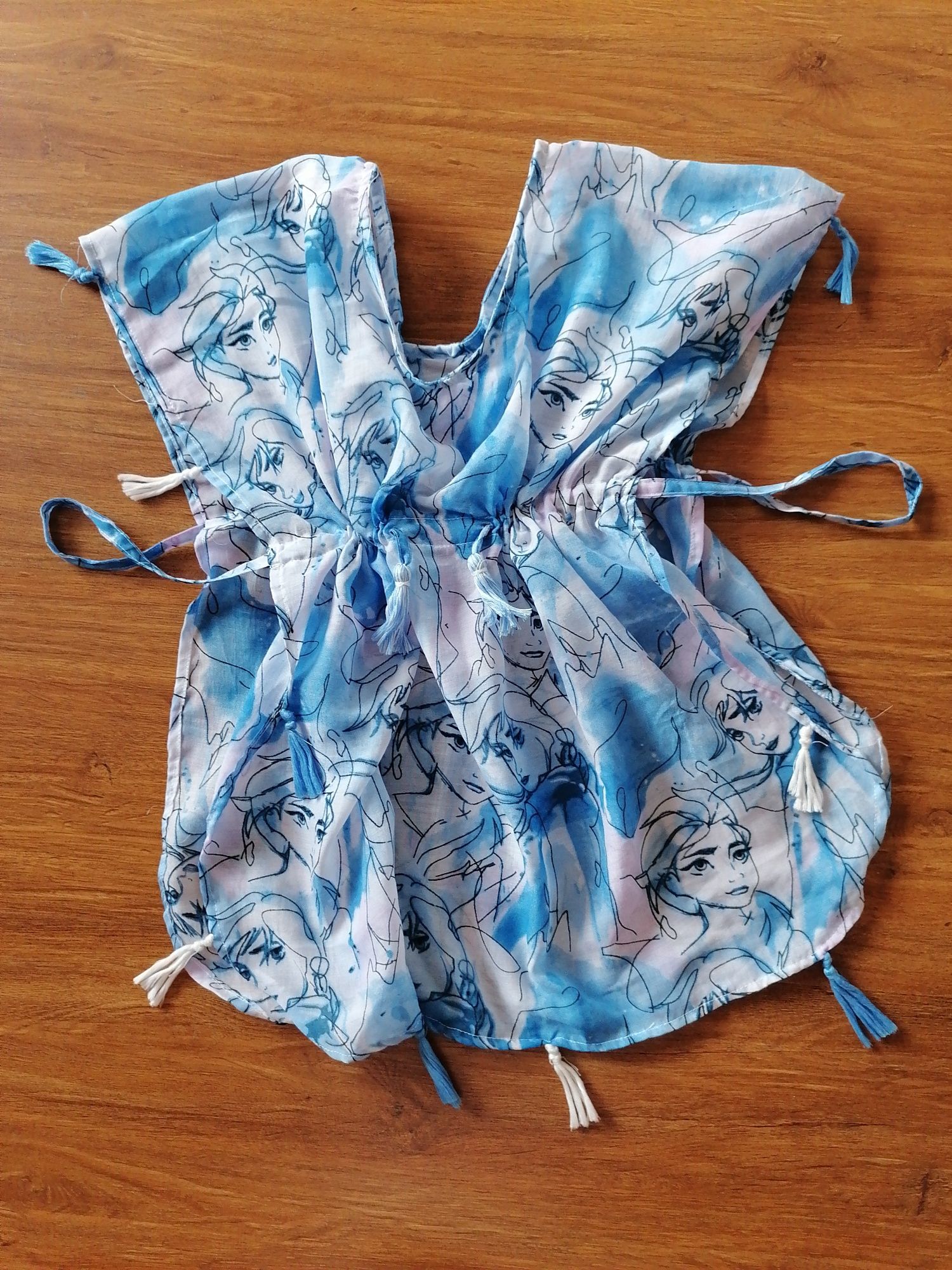 Poncho/tunika na plażę dla dziewczynki