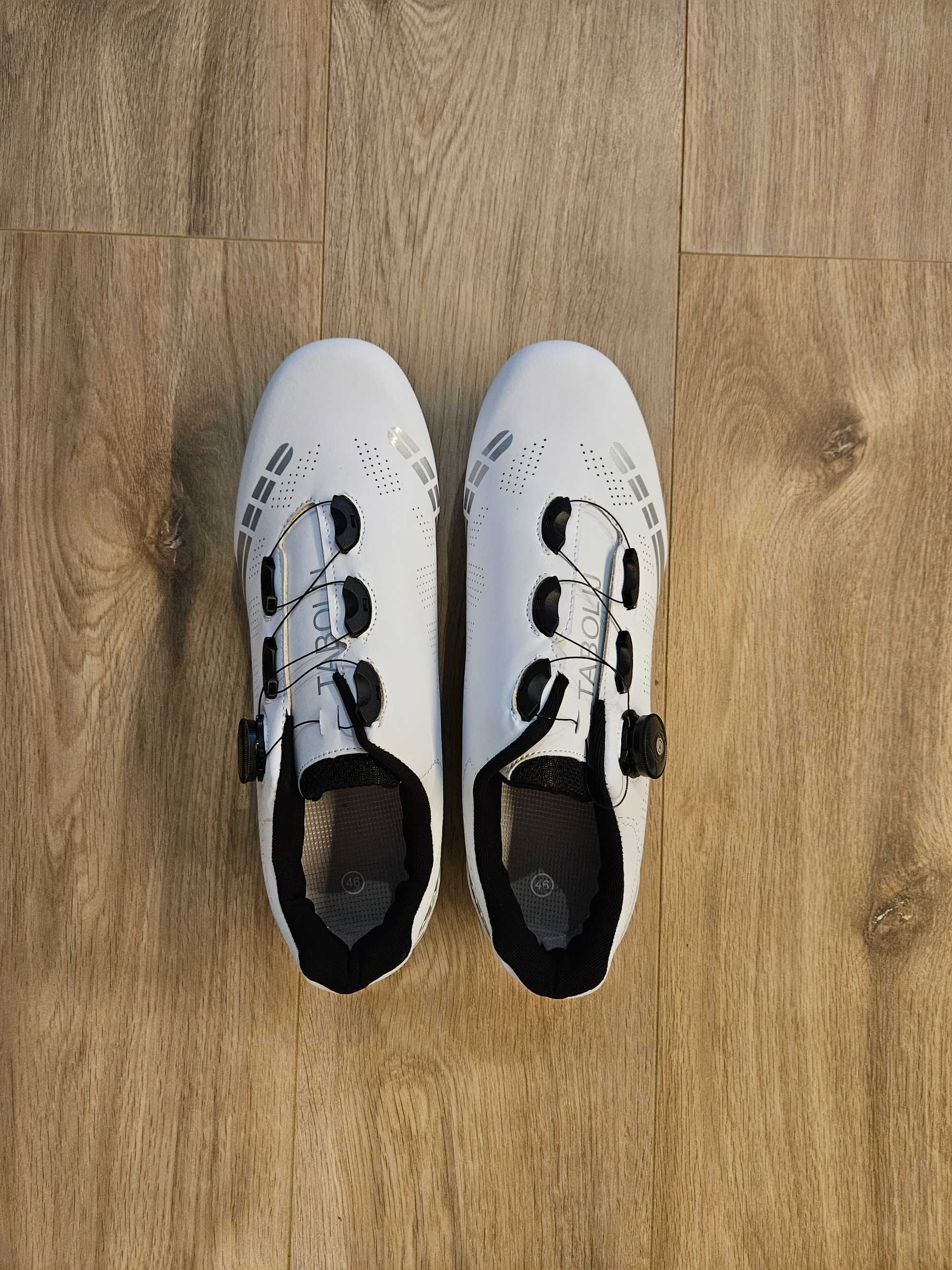 Nowe buty kolarskie szosowe spd białe system BOA