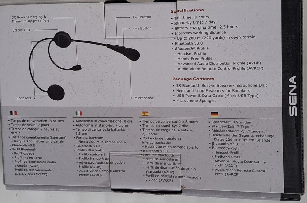 2 Intercomonicadores capacete sena