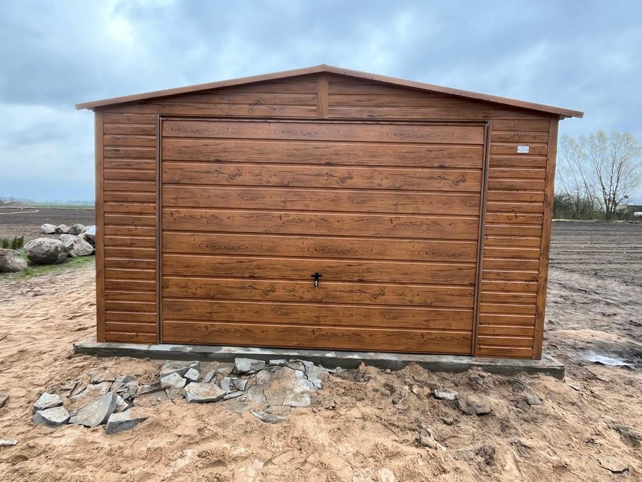 Garaż Blaszany Blaszak 4x6 Dach Dwuspadowy