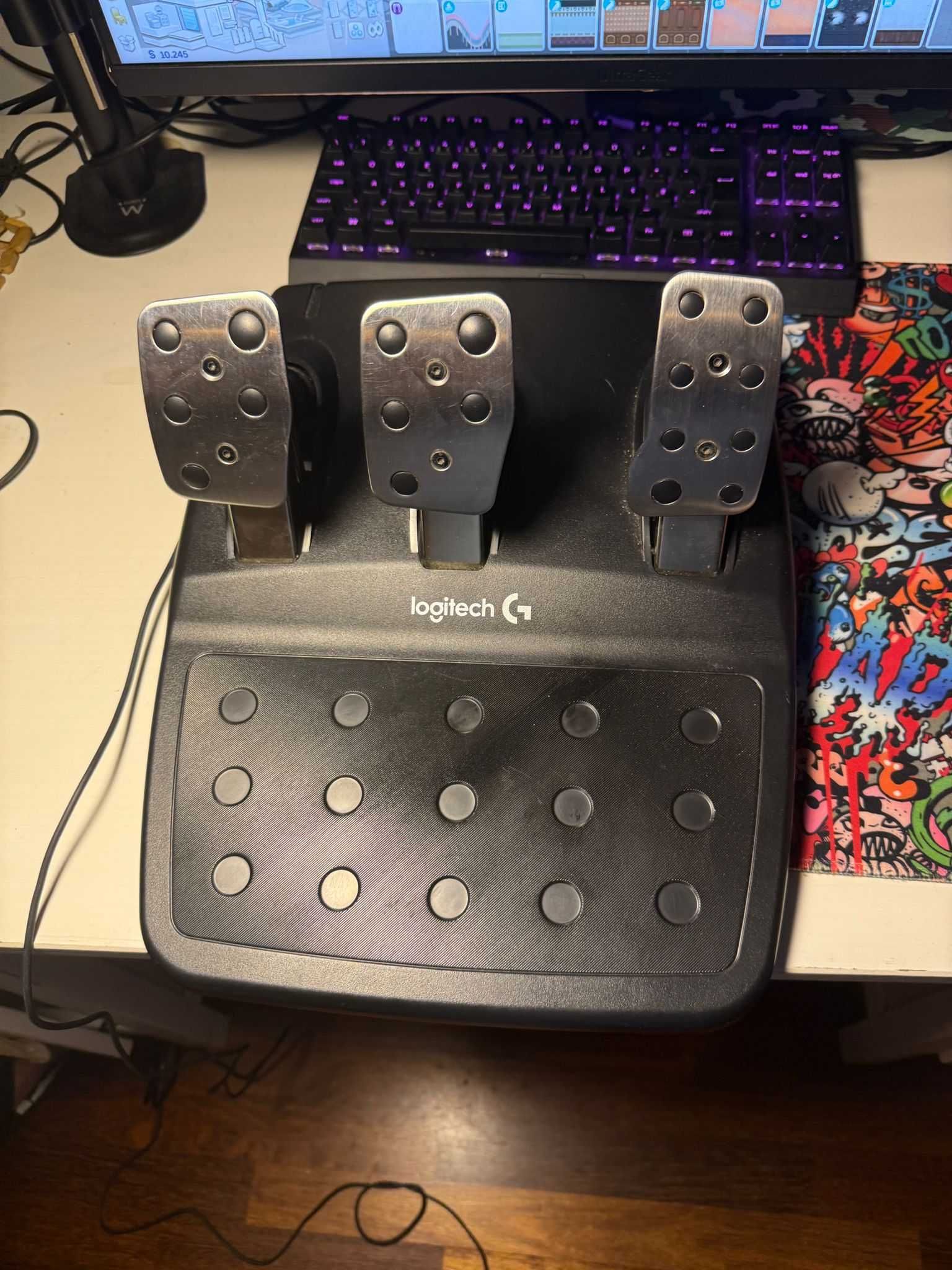Volante e Pedal da LOGITECH Original para PS4, PS5 E PC