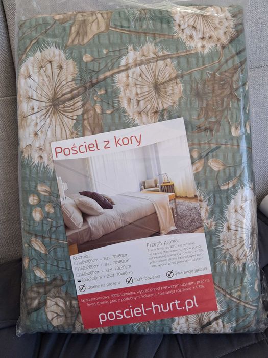 Pościel bawełniana z kory 220x200cm