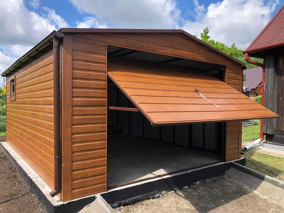 Garaż Blaszany 4x6 drewnopodobny transport i montaż GRATIS