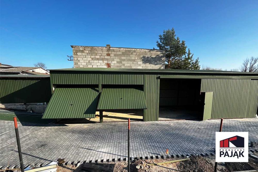 Garaże, wiata blaszana na maszyny rolnicze - dowolny wymiar