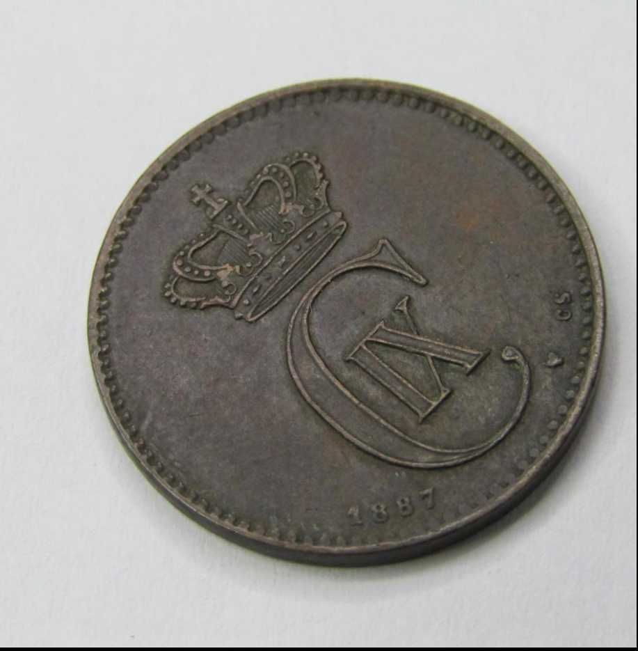 Rare 1887 Denmark 2 Ore Coin PRICE REDUCED