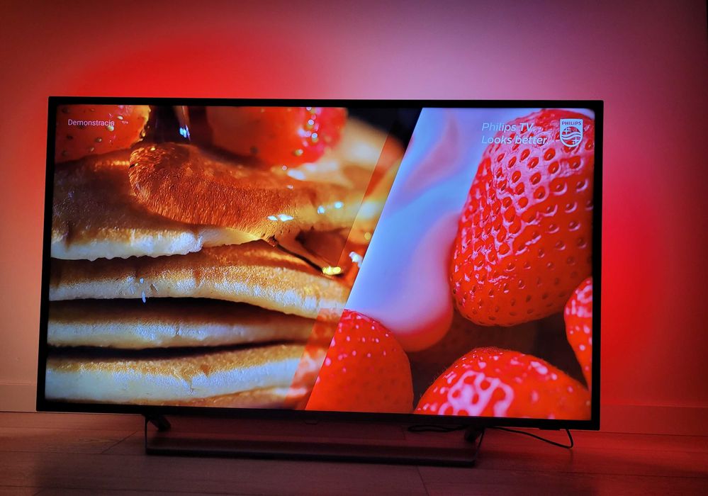 Phillips 55" 4K UHD Android trójstronny ambilight HEVC Netflix Disney