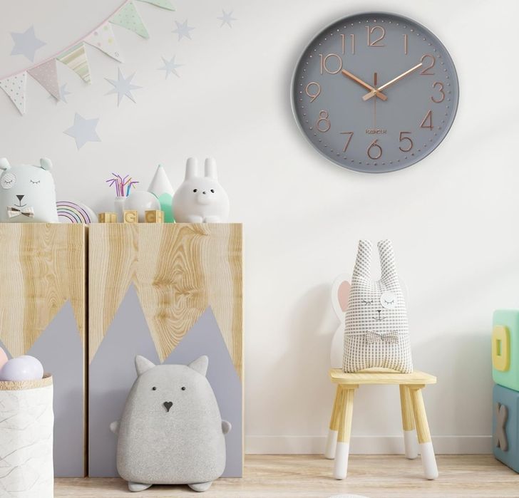 Zegar ścienny sterowany radiowo, 3D, bezgłośny, nowoczesny, 30 cm