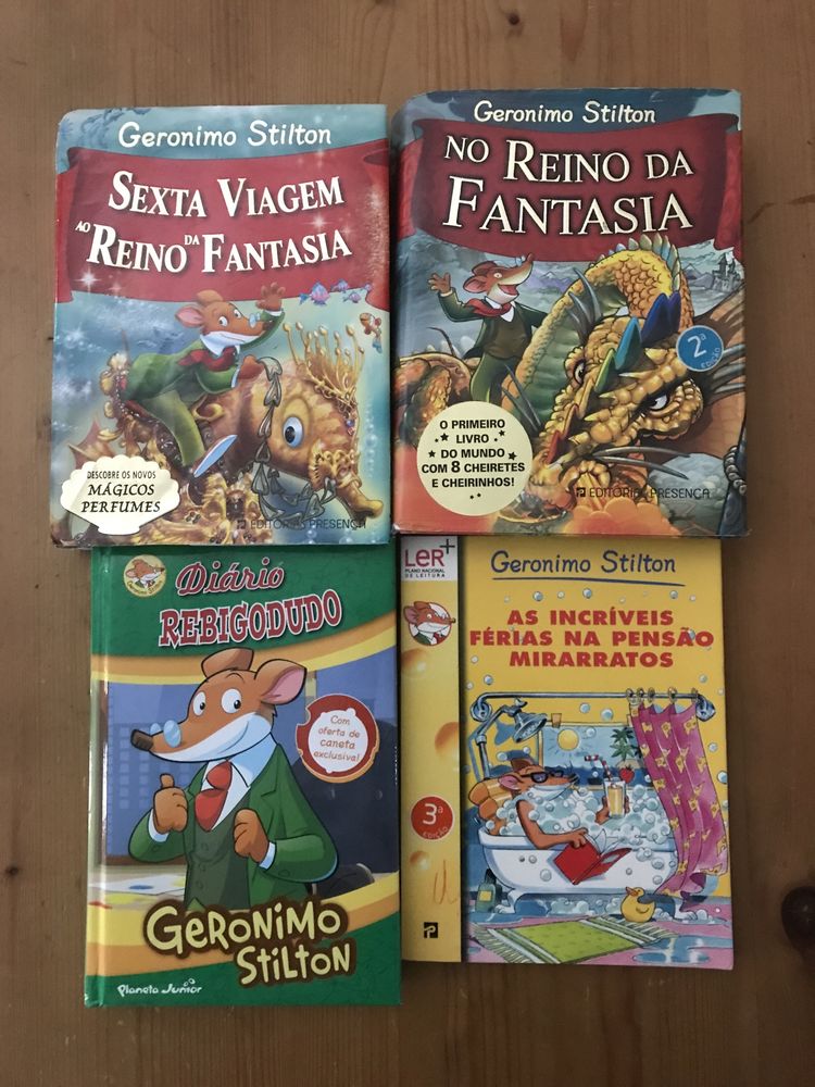 Quatro livros do Geronimo Stilton