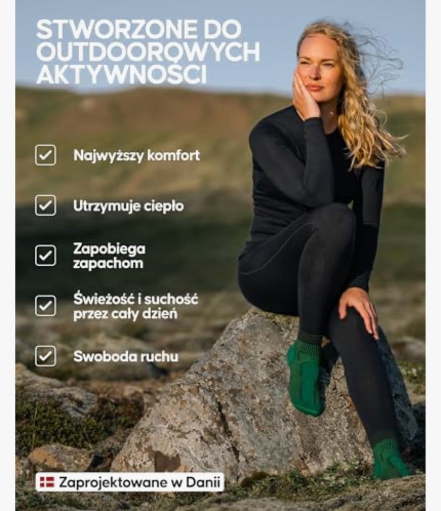 Bielizna Funkcjonalna Oddychająca Dla Kobiet Z Wełny Merino Zestaw