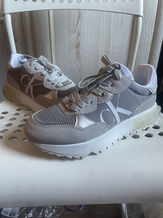 23.5 см 5.5us 36 37 Calvin Klein кросівки кроссовки кеди кеды серые