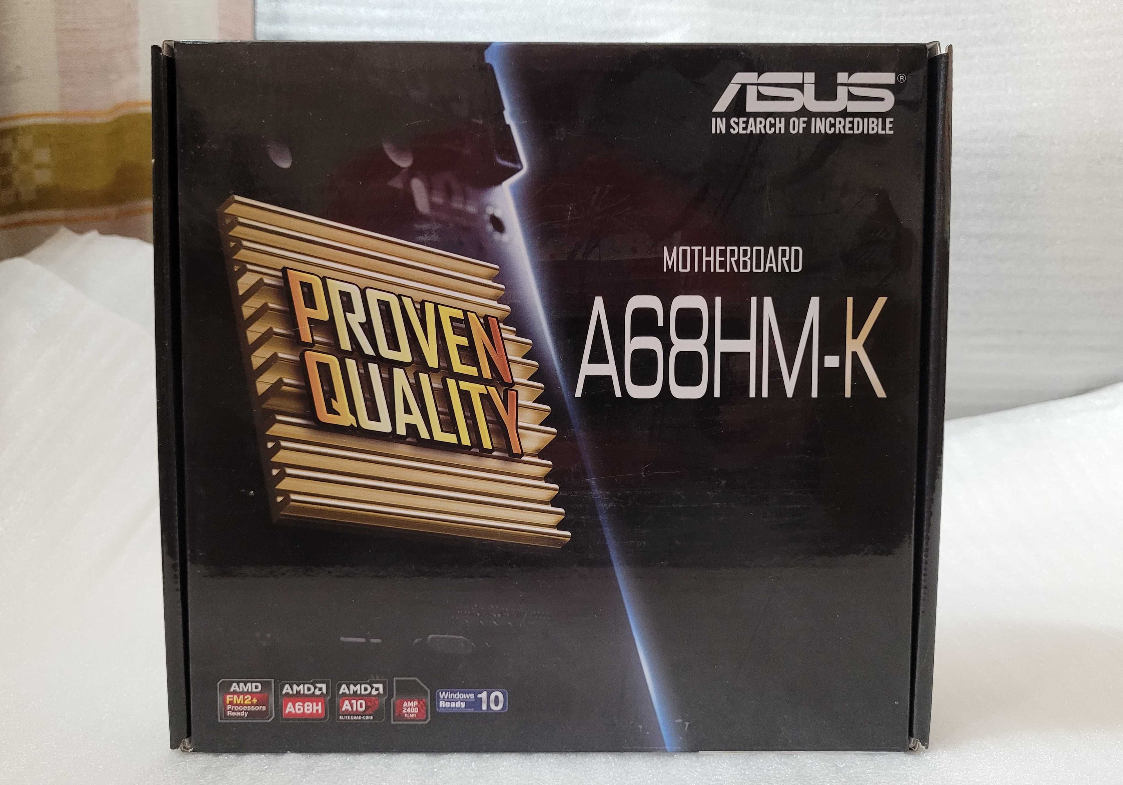 Матер. плата Asus A68HM-K Socket FM2+, б/у, рабочая, отл. сост.