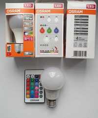 Лампочка світлодіодна Osram LED A60 9W RGB  806Lm Е27 2700К + пульт