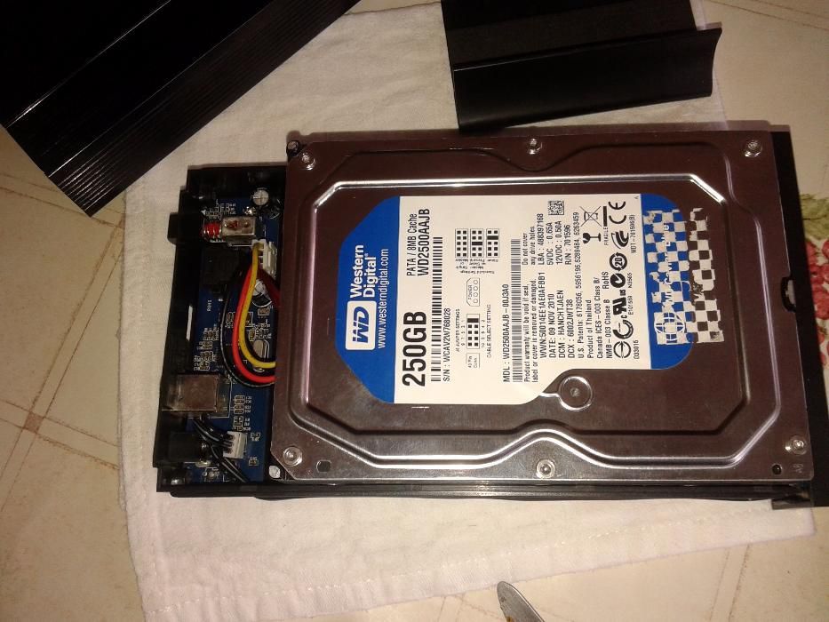 disco rigido externo sata 250 GB