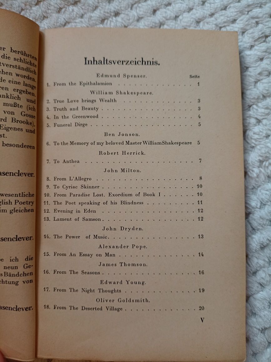 Englische Dichtung ... książka po niemiecku rok wydania 1933