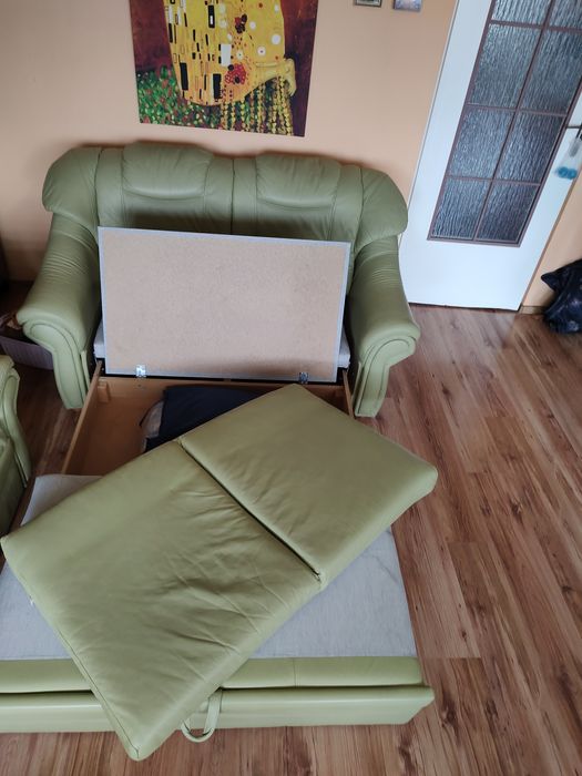 Komplet wypoczynkowy 3+2+1 skóra