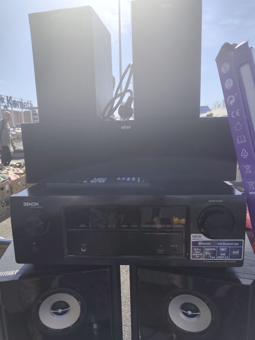 Kino domowe denon AVR 520BT bluetooth + pilot i kabel cena bez kolumn