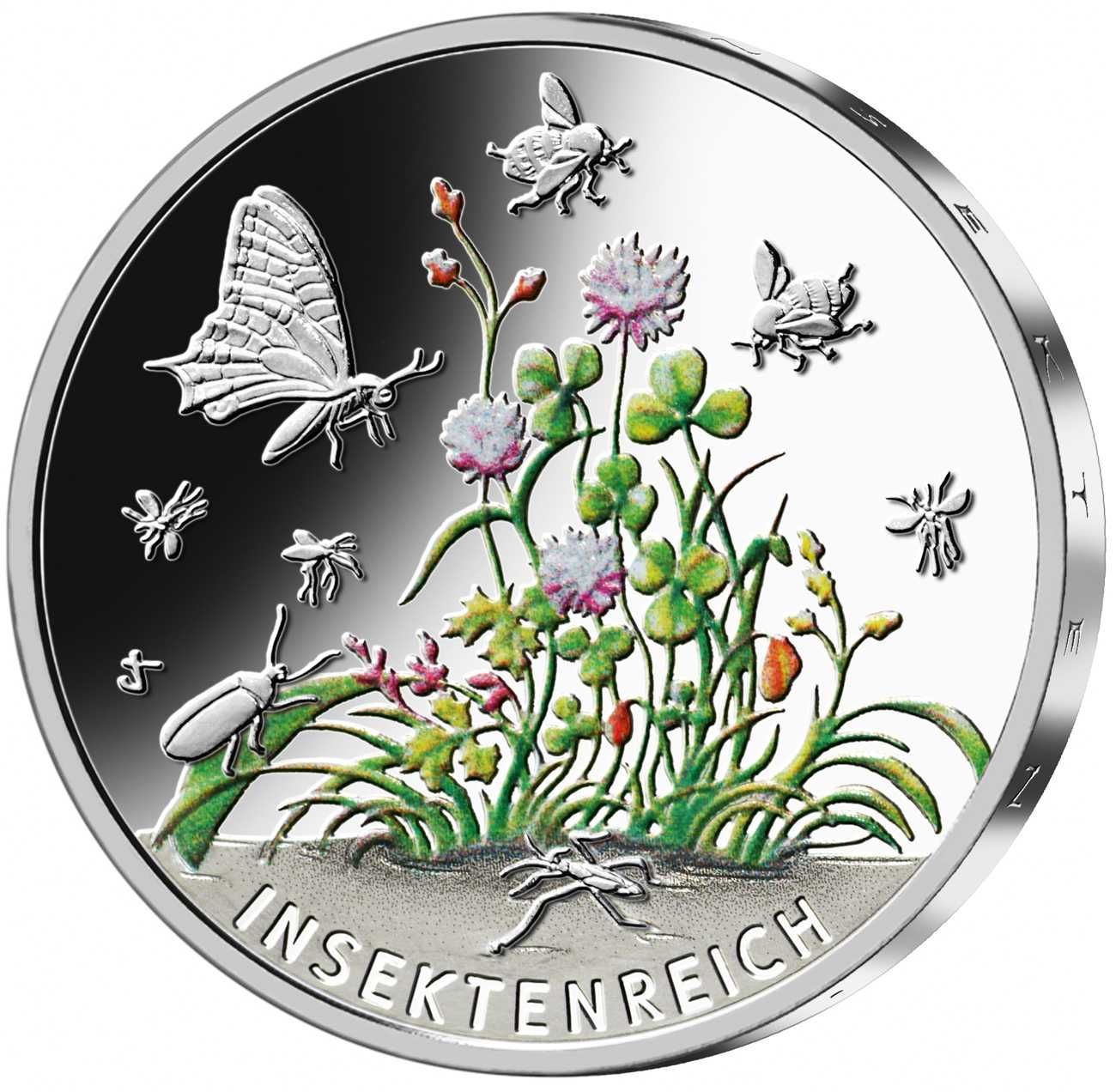 Moeda de 5 € Alemanha  “Reino dos Insetos” conjunto de 9 moedas