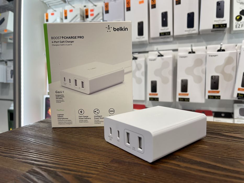 Зарядний пристрій belkin 108w gan usb charging station