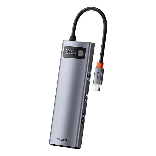 HUB Baseus Metal Gleam 8w1 USB-C - USB-C PD 100W 1x HDMI 4K 30Hz 1x cz