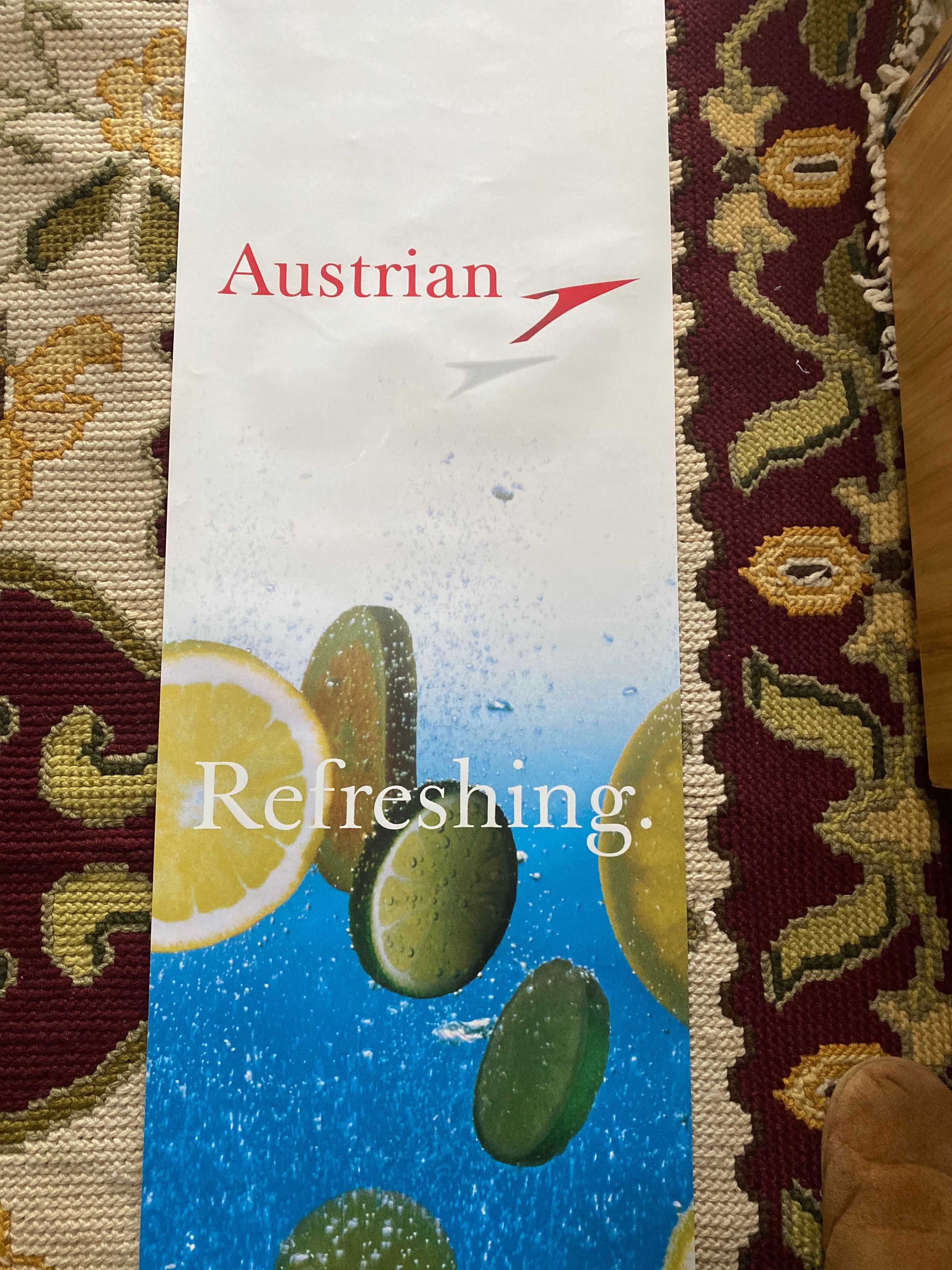 Poster raro de Exposição Austrian Airlines