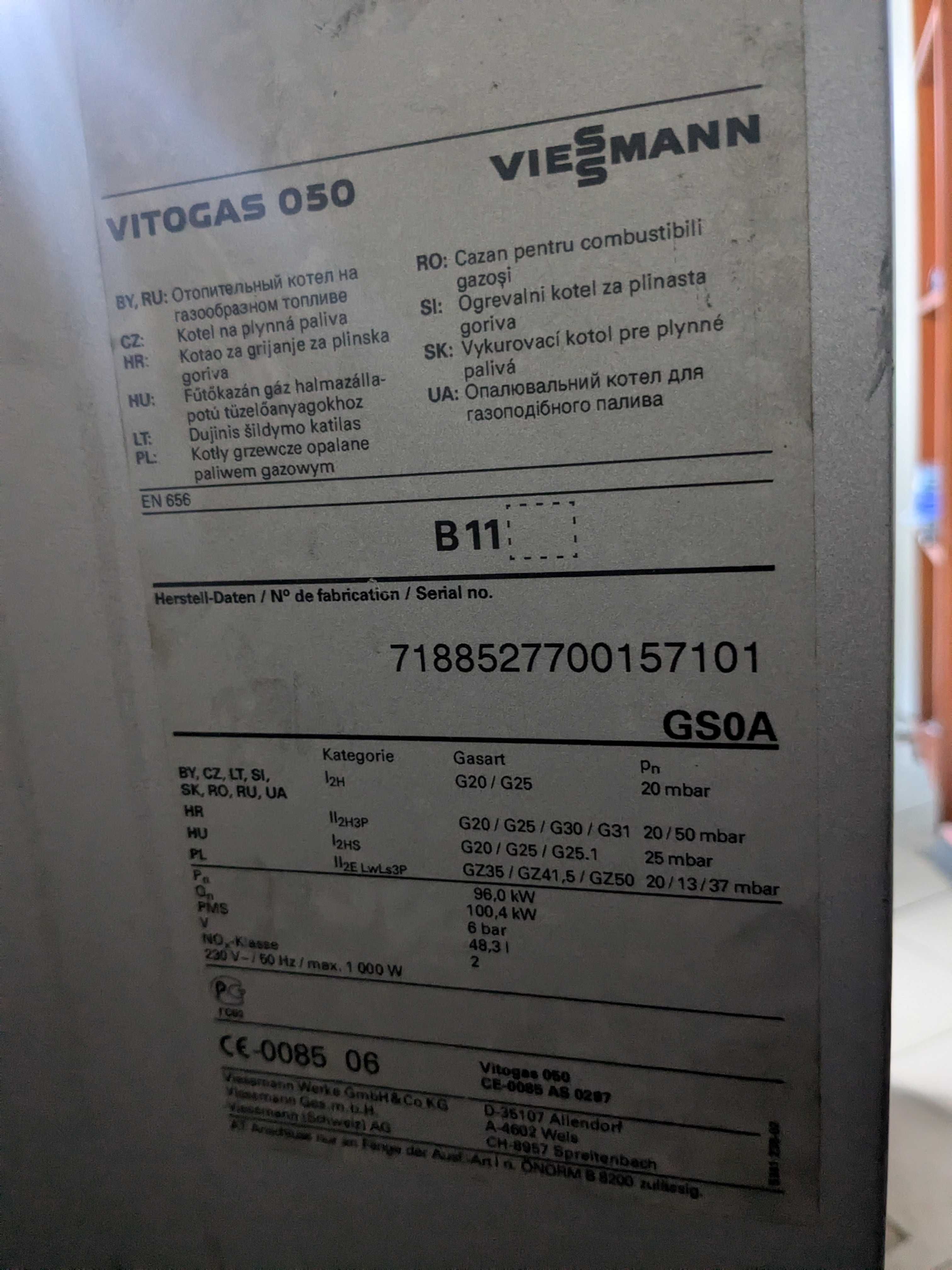 Piec gazowy Viessmann VITOGAS 050
