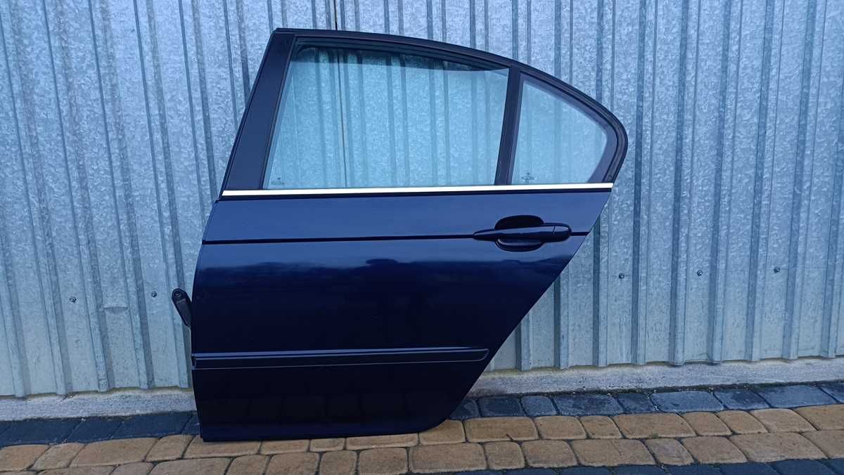 Drzwi lewy tył bmw E46 sedan orientblau metallic 317/5