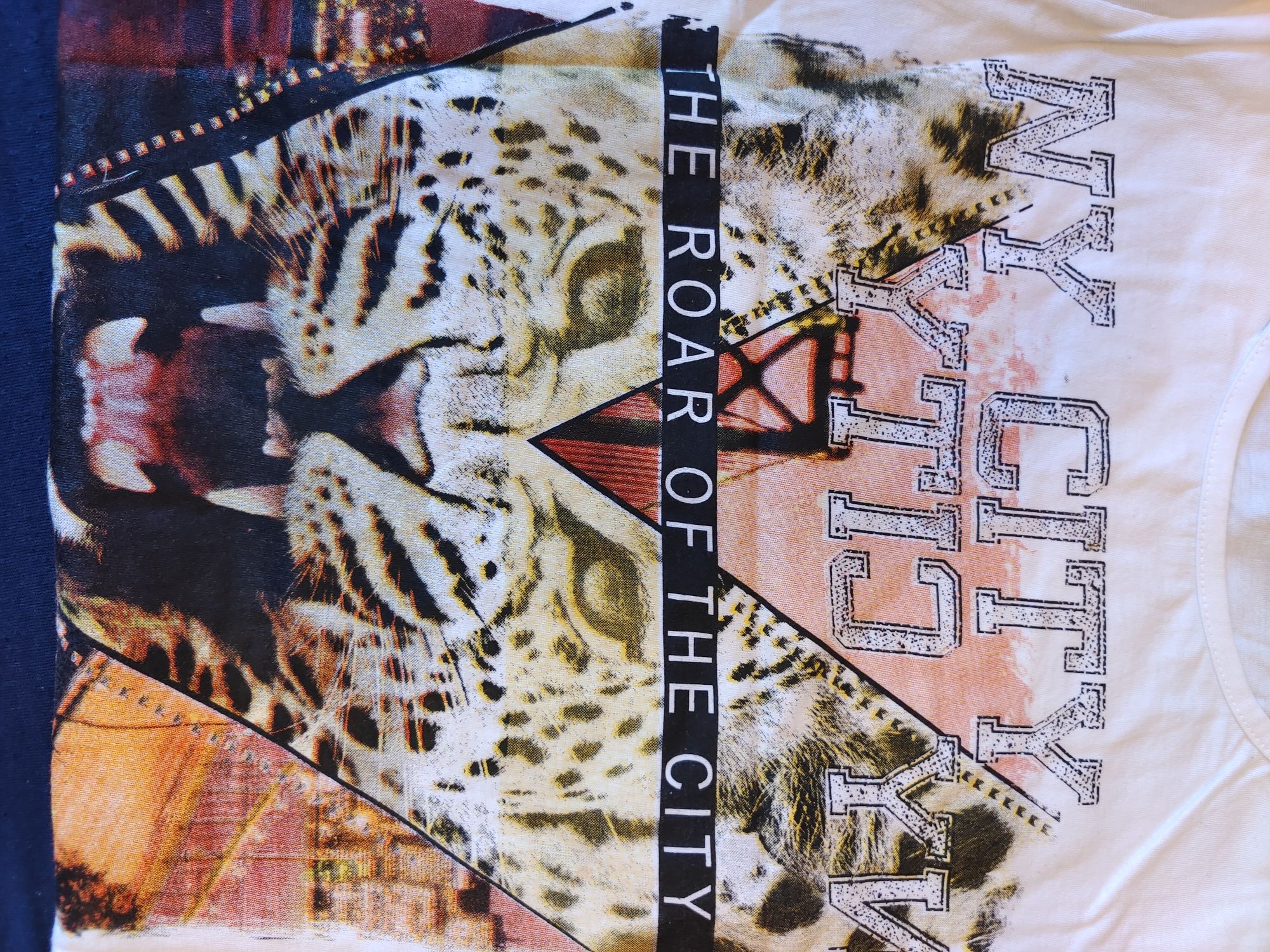 T-shirt tenkie s bawełna 100 pantera motyw
