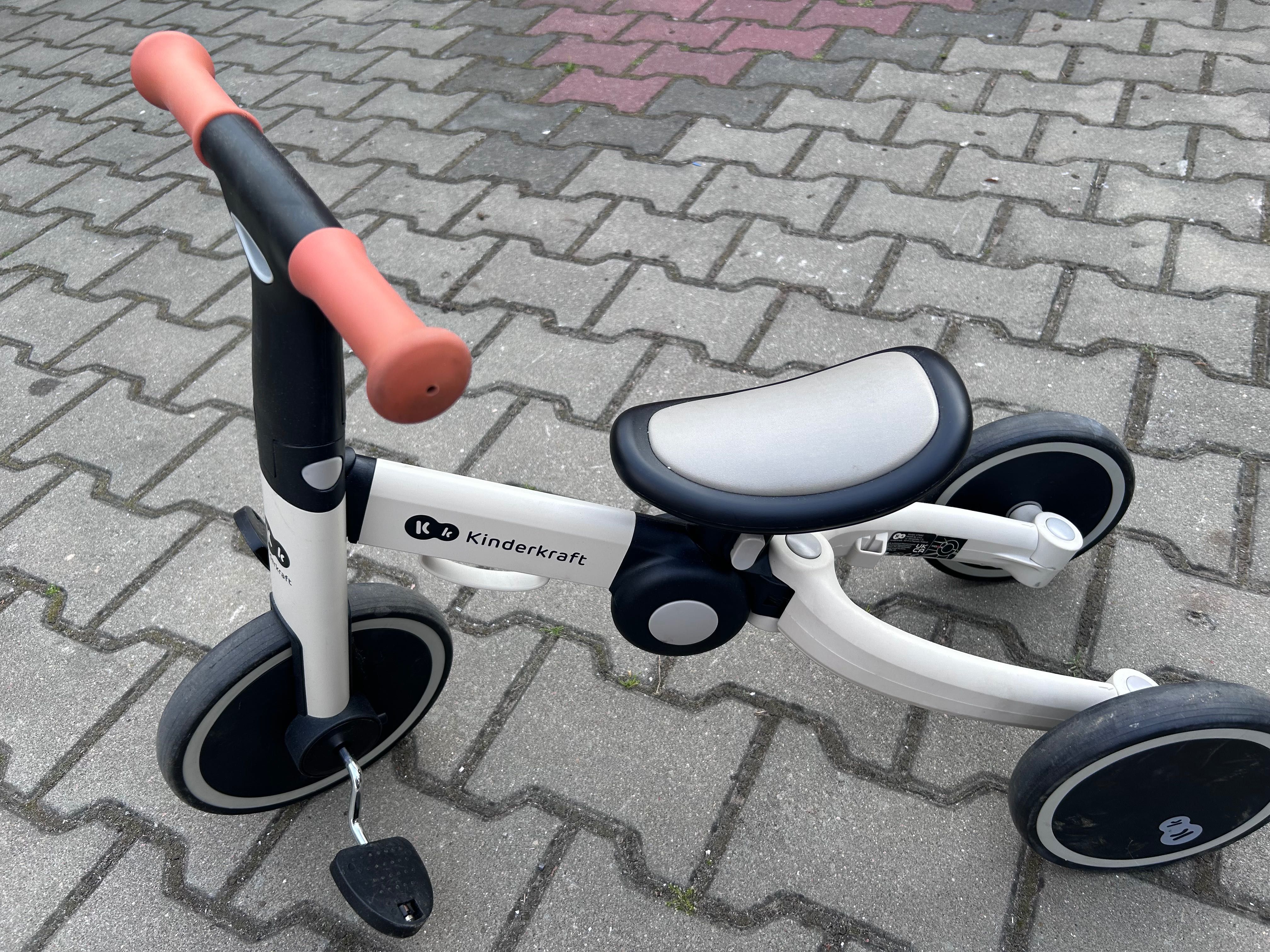 Kinderkraft rowerek trójkołowy 3 w 1 silver grey Stan idealny