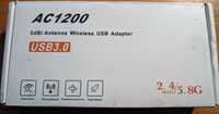 Беспроводной АС 1200  Wi-Fi адаптер 1200 Мбит/с USB3.0 2,4G/5G