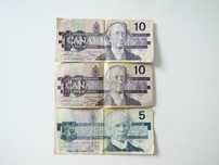 Dolary kanadyjskie banknoty 1986 i 1989