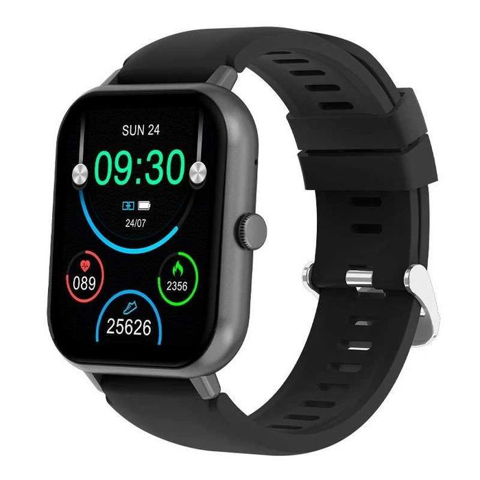 Smartwatch Forest Silicone Preto