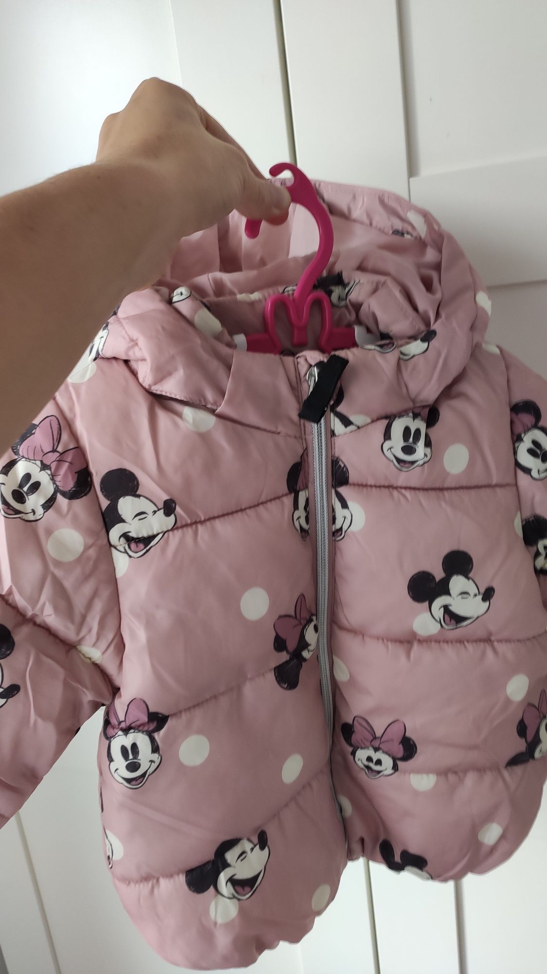 Kurtka puchowa puffer h&m r.80.myszka minnie